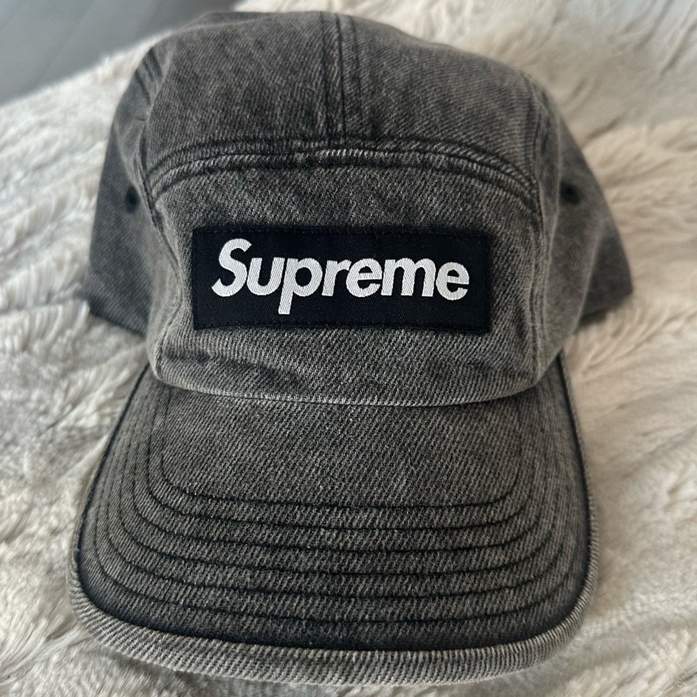 Supreme Coated Denim Camp Cap